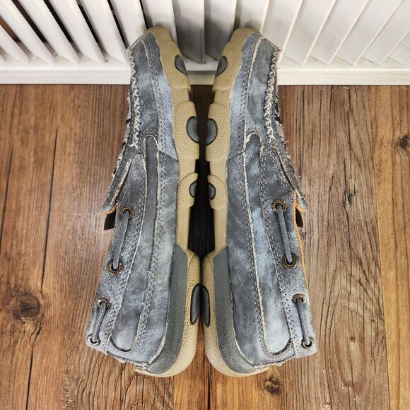 Twisted X Slip-On Driving Moc Womens 6.5 M Gray Distressed Leather Shoes WDMS012 - Picture 6 of 9